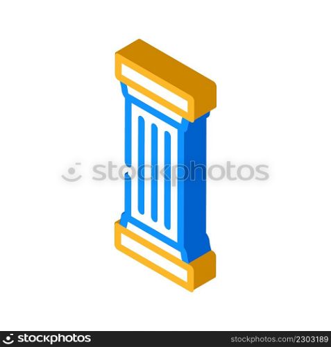 columns and posts isometric icon vector. columns and posts sign. isolated symbol illustration. columns and posts isometric icon vector illustration