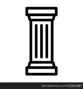 columns and posts line icon vector. columns and posts sign. isolated contour symbol black illustration. columns and posts line icon vector illustration