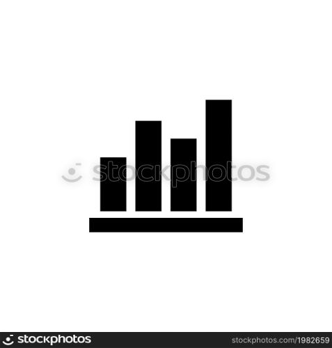 Columns Graph. Flat Vector Icon illustration. Simple black symbol on white background. Columns Graph sign design template for web and mobile UI element. Columns Graph Flat Vector Icon