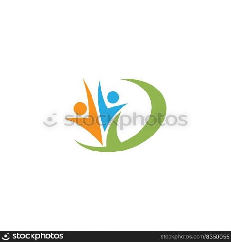 Comμnity Care Logo design illustration template vector