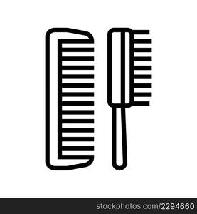 comb accessory line icon vector. comb accessory sign. isolated contour symbol black illustration. comb accessory line icon vector illustration