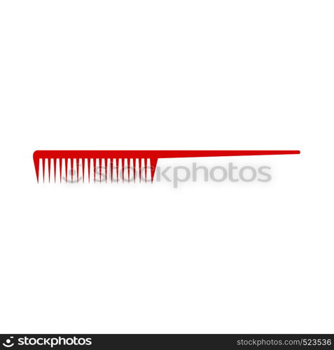 Comb fashion female style symbol haircut equipment. Professional tool beautiful healthy. Flat barbershop vector icon