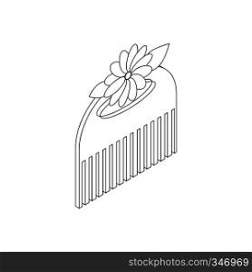 Comb for hair icon in isometric 3d style on a white background. Comb for hair icon, isometric 3d style