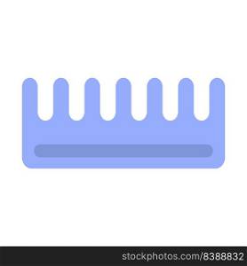 Comb hairdresser vector illustration icon. Barber hair salon tool equipment design and beauty isolated shape. Brush fashion grooming and professional accessory hairstyle silhouette. Long utensil