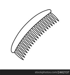 Comb. Hairdressing equipment line sketch. Professional hair dresser tool. Hand drawn doodle icon. Vector illustration. Barber symbol.. Comb. Hairdressing equipment line sketch. Professional hair dresser tool. Hand drawn doodle icon. Vector illustration. Barber symbol