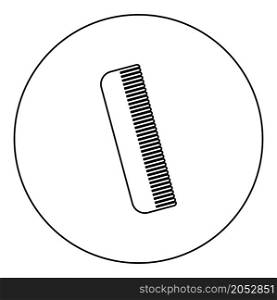 Comb icon in circle round black color vector illustration image outline contour line thin style simple. Comb icon in circle round black color vector illustration image outline contour line thin style