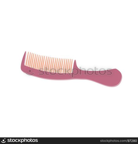 Comb pink hair vector icon isolated brush hairbrush illustration care white hairdresser style salon flat barber