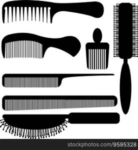 Comb silhouette vector image