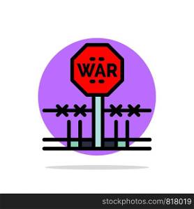 Combat, Conflict, Military, Occupation, Occupy Abstract Circle Background Flat color Icon