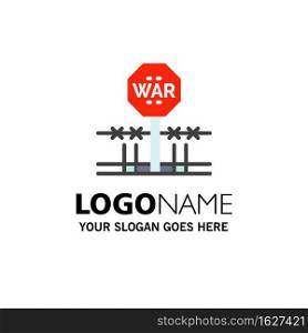 Combat, Conflict, Military, Occupation, Occupy Business Logo Template. Flat Color