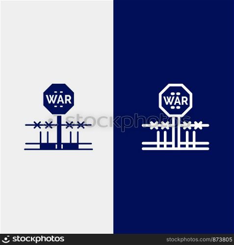 Combat, Conflict, Military, Occupation, Occupy Line and Glyph Solid icon Blue banner Line and Glyph Solid icon Blue banner