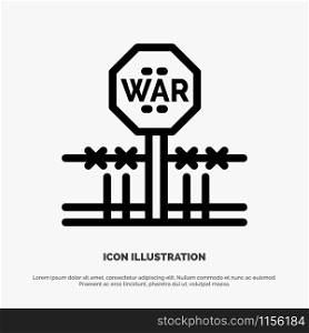 Combat, Conflict, Military, Occupation, Occupy Line Icon Vector