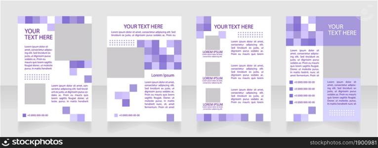 Combating discrimination project blank brochure layout design. Vertical poster template set with empty copy space for text. Premade corporate reports collection. Editable flyer paper pages. Combating discrimination project blank brochure layout design