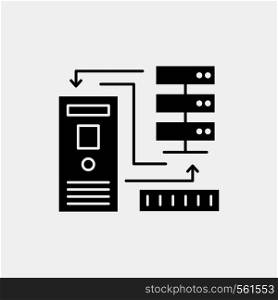 Combination, data, database, electronic, information Glyph Icon. Vector isolated illustration. Vector EPS10 Abstract Template background