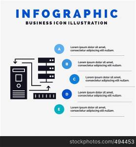 Combination, data, database, electronic, information Infographics Template for Website and Presentation. GLyph Gray icon with Blue infographic style vector illustration.. Vector EPS10 Abstract Template background