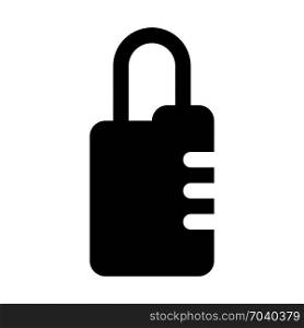 combination padlock, icon on isolated background