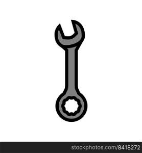 combination wrench tool color icon vector. combination wrench tool sign. isolated symbol illustration. combination wrench tool color icon vector illustration