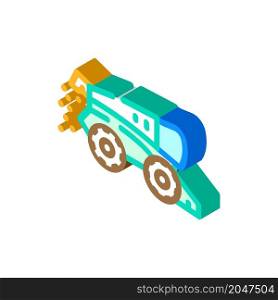 combine harvester isometric icon vector. combine harvester sign. isolated symbol illustration. combine harvester isometric icon vector illustration