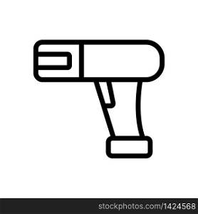 combo barcode scanner icon vector. combo barcode scanner sign. isolated contour symbol illustration. combo barcode scanner icon vector outline illustration