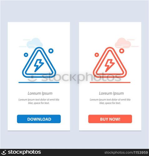 Combustible, Danger, Fire, Highly, Science Blue and Red Download and Buy Now web Widget Card Template