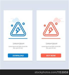 Combustible, Danger, Fire, Highly, Science Blue and Red Download and Buy Now web Widget Card Template