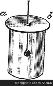 Combustion of Phosphorus in a glass jar containing Oxygen gas, vintage engraved illustration. Trousset encyclopedia (1886 - 1891).