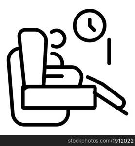 Comfort air seat icon outline vector. Airplane flight. Passenger chair. Comfort air seat icon outline vector. Airplane flight