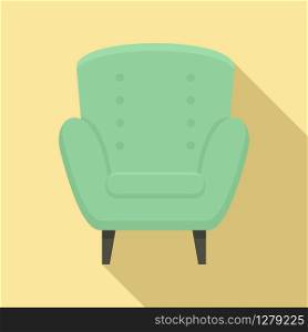 Comfort armchair icon. Flat illustration of comfort armchair vector icon for web design. Comfort armchair icon, flat style