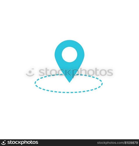 Comfort zone pin icon Royalty Free Vector Image