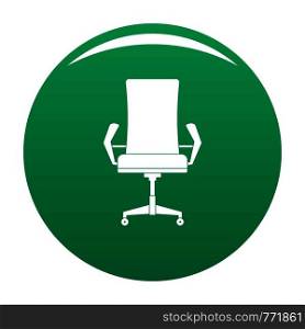 Comfortable chair icon. Simple illustration of comfortable chair vector icon for any design green. Comfortable chair icon vector green