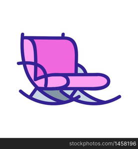 comfortable rocking chair icon vector. comfortable rocking chair sign. color symbol illustration. comfortable rocking chair icon vector outline illustration