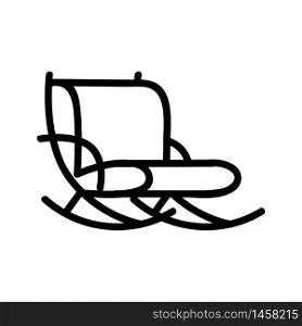 comfortable rocking chair icon vector. comfortable rocking chair sign. isolated contour symbol illustration. comfortable rocking chair icon vector outline illustration