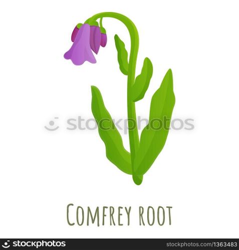 Comfrey root icon. Cartoon of comfrey root vector icon for web design isolated on white background. Comfrey root icon, cartoon style