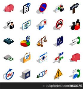 Comfy icons set. Isometric set of 25 comfy vector icons for web isolated on white background. Comfy icons set, isometric style