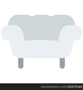 Comfy sofa with cushioned armrest