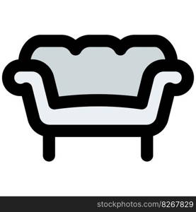 Comfy sofa with cushioned armrest