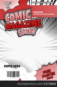 comic book page template design. Magazine cover