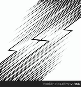 Comic book Speed Lines. Black and white vector elements. Abstract motion diagonally. Trendy Pop-art design. Comic book Speed Lines template