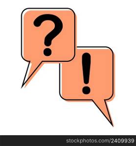 comic book style question and answer icon Interactive speech bubble cartoon