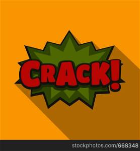 Comic boom crack icon. Flat illustration of comic boom crack vector icon for web. Comic boom crack icon, flat style