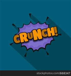 Comic boom crunch icon. Flat illustration of comic boom crunch vector icon for web. Comic boom crunch icon, flat style