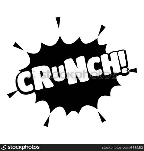 Comic boom crunch icon. Simple illustration of comic boom crunch vector icon for web. Comic boom crunch icon, simple black style