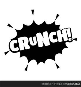 Comic boom crunch icon. Simple illustration of comic boom crunch vector icon for web. Comic boom crunch icon, simple black style