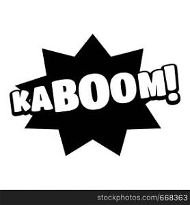 Comic boom kaboom icon. Simple illustration of comic boom kaboom vector icon for web. Comic boom kaboom icon, simple black style