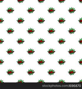 Comic boom oh pattern seamless in flat style for any design. Comic boom oh pattern seamless