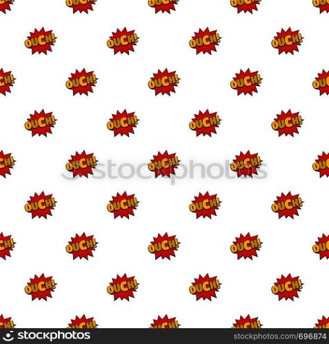 Comic boom ouch pattern seamless in flat style for any design. Comic boom ouch pattern seamless