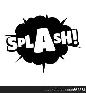 Comic boom splash icon. Simple illustration of comic boom splash vector icon for web. Comic boom splash icon, simple black style