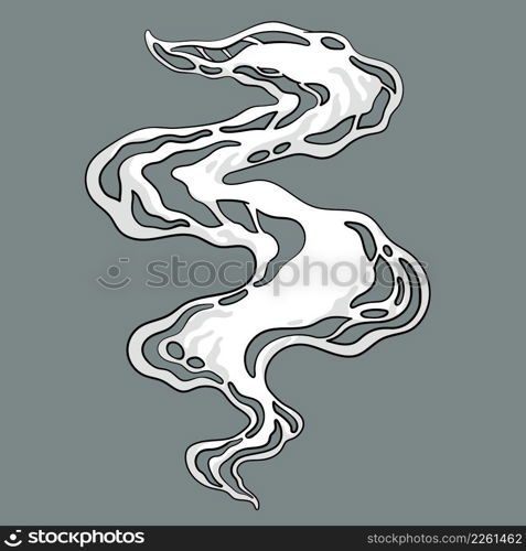 Comic cloud or smoke, cartoon vector motion effects, and explosions isolated on gray background. Vector illustration. Comic cloud or smoke, cartoon vector motion effects, and explosions