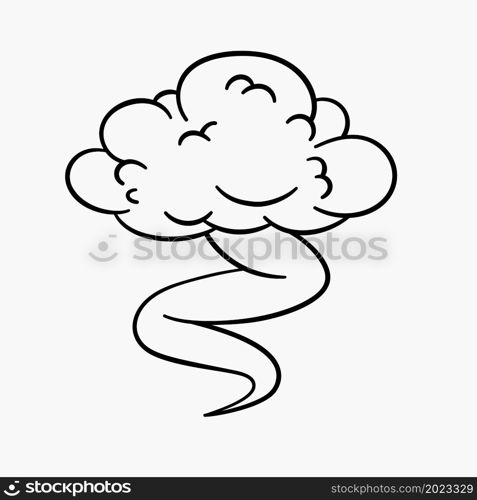 Comic clouds, cartoon vector clouds in line style isolated on light background. Vector illustration. Comic clouds, cartoon vector clouds in line style isolated on light background.