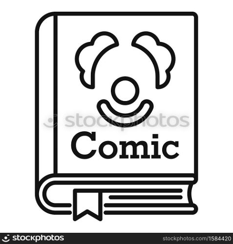 Comic genre book icon. Outline comic genre book vector icon for web design isolated on white background. Comic genre book icon, outline style
